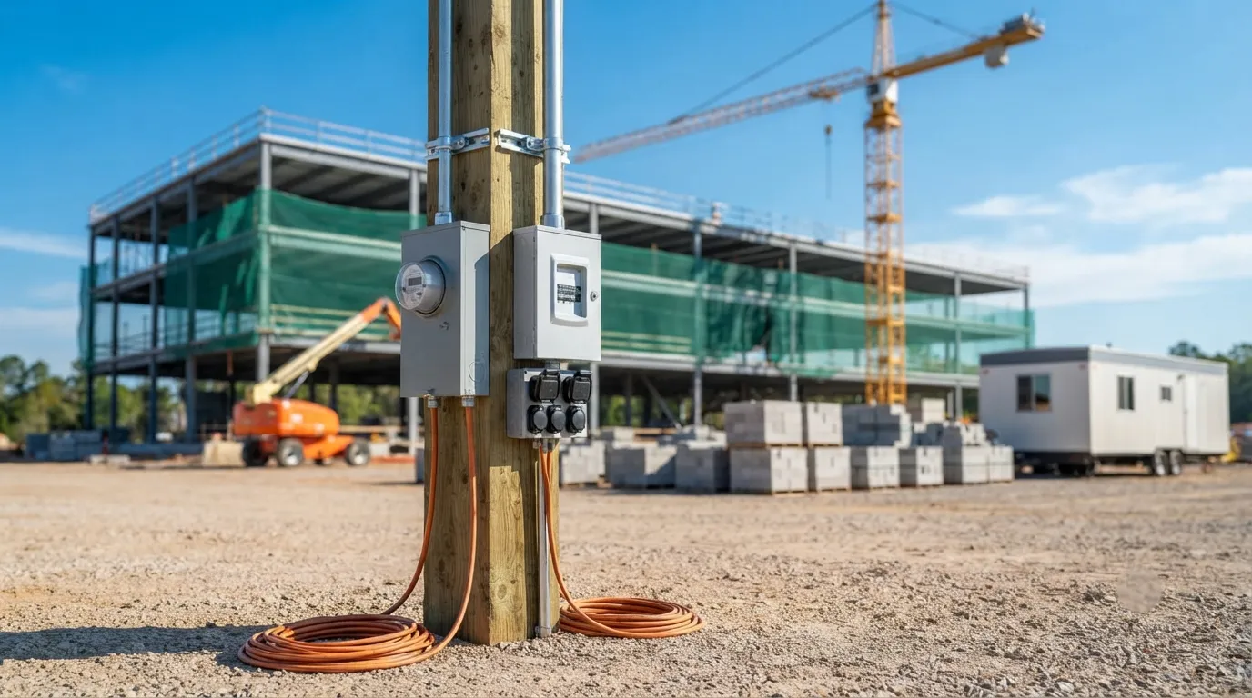Temporary Power Pole in Thornton, CO